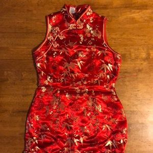 Red Kimono Mini Dress / Costume